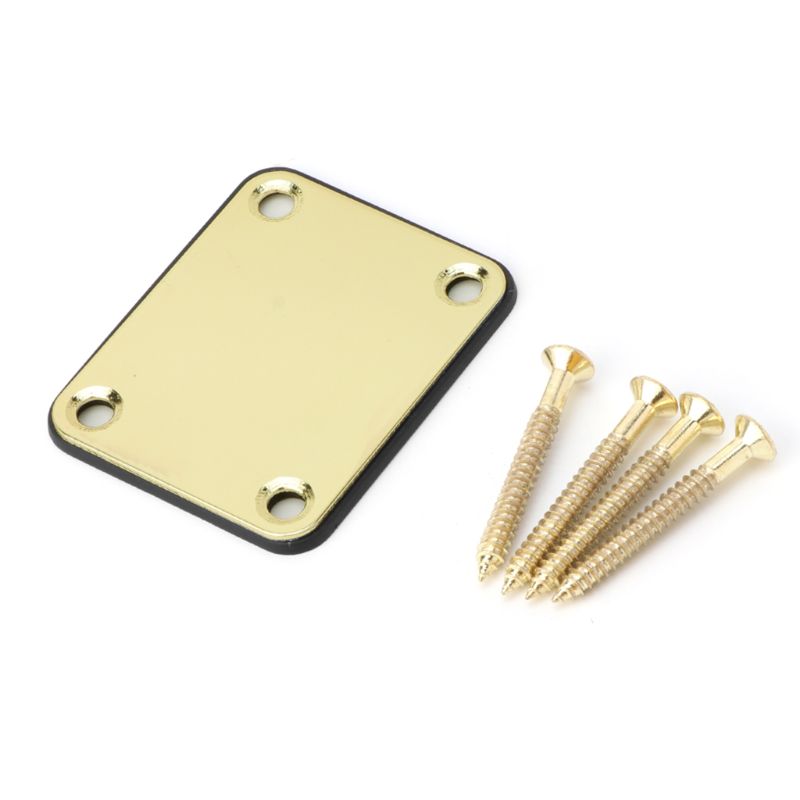 1 Set E-Gitarre Halsplatte Fix Tele Gitarre Hals Gelenk Board 4 Schrauben
