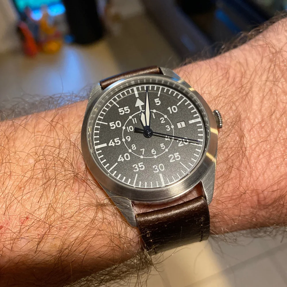 Flieger Pilot zegarek A typ B Aviator automatyczne pole Reloj Piloto Relogio mechaniczny zegarek na rękę Orologio Pilota Montre Pilote