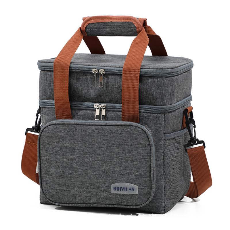Bolsa de almuerzo con aislamiento bandolera de moda: organizador térmico de alimentos de gran capacidad para uso comercial y diario