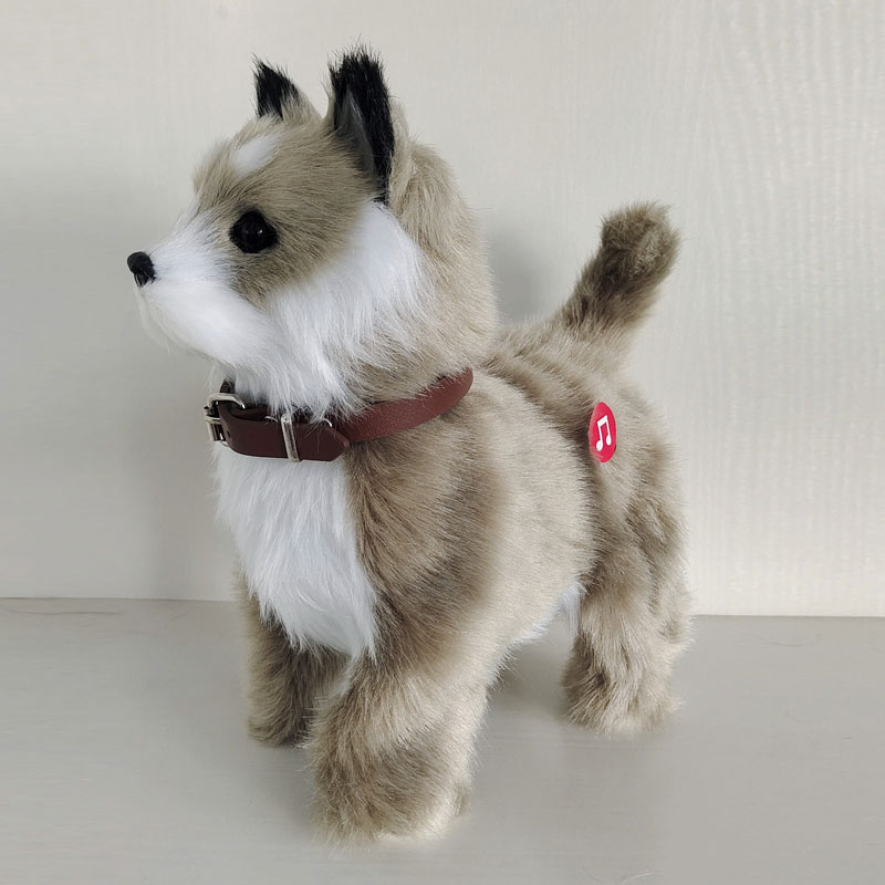 Robô cão brinquedos interativos filhote de cachorro eletrônico pelúcia animal controle som caminhada casca elétrica teddy controle toque música animal estimação presente do miúdo