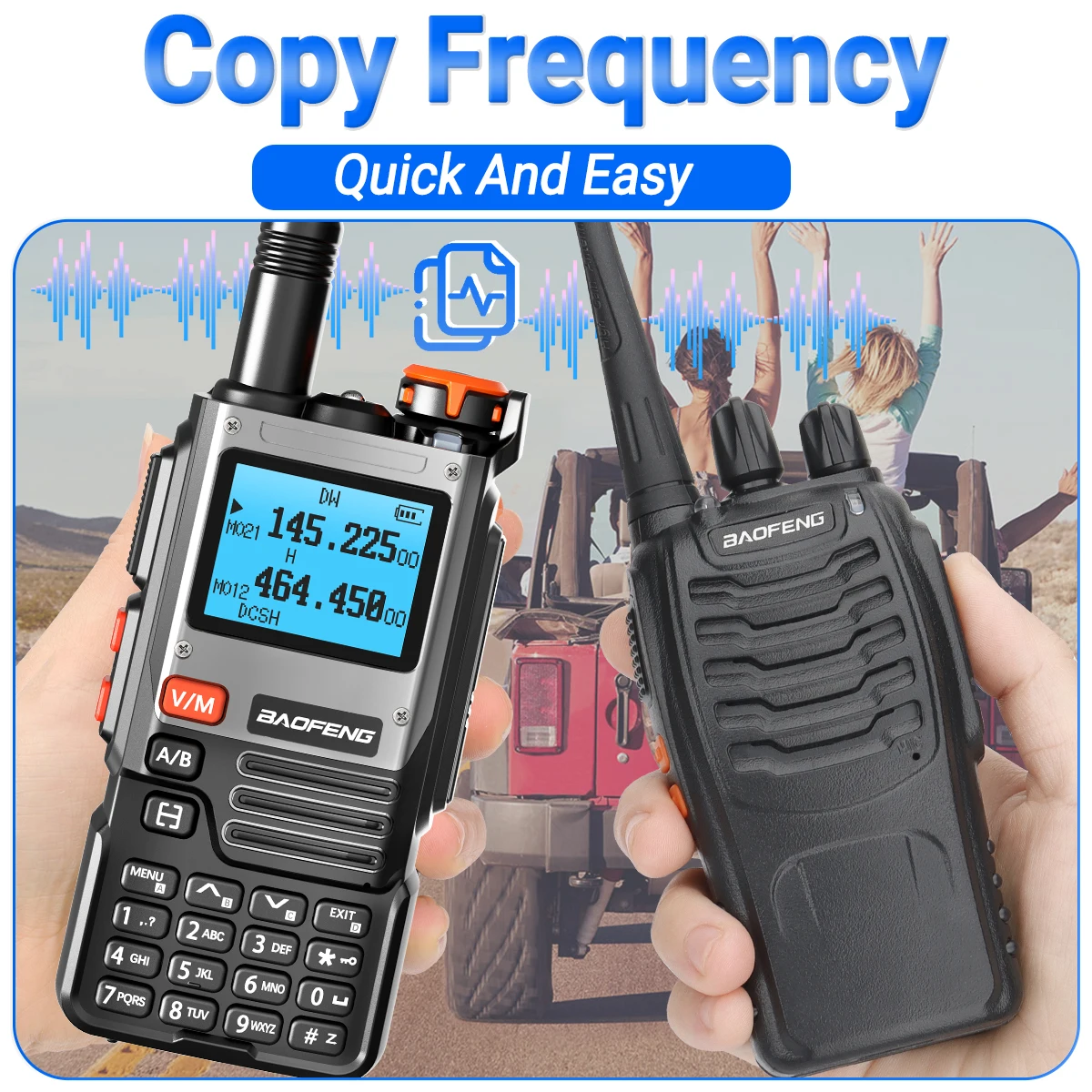 BAOFENG UV-K61 V2 Walkie Talkie Multi Band Wireless Kopierfrequenz große Reichweite 10W AM FM Typ-C NOAA UV-5RH UV-21 PRO Amateurfunk