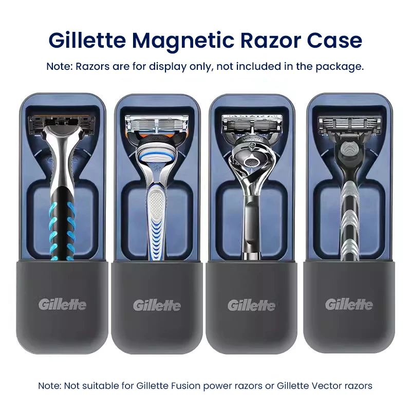 Gillette Razors Fusion 시리즈 마그네틱 시리즈 Mach 3 벡터 3 여행용 박스용 질레트 마그네틱 여행용 케이스