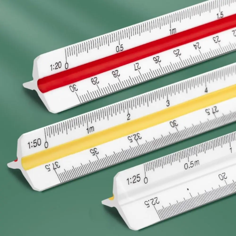 Multifunction 30cm Triangular Scale Ruler Technical Drawing Drawing Ruler Measuring Architect Ruler Architect
