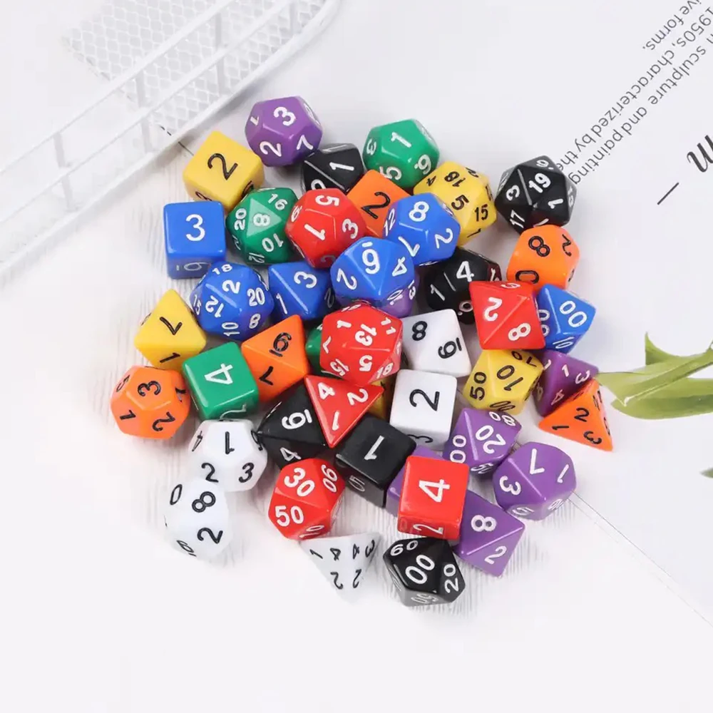 140/105/70pcs dnd Würfel Set mit Beutel zufällige Farbe polyed rischen transparenten Effekt für dnd rpg Rollenspiel Tisch Spielbrett Requisiten