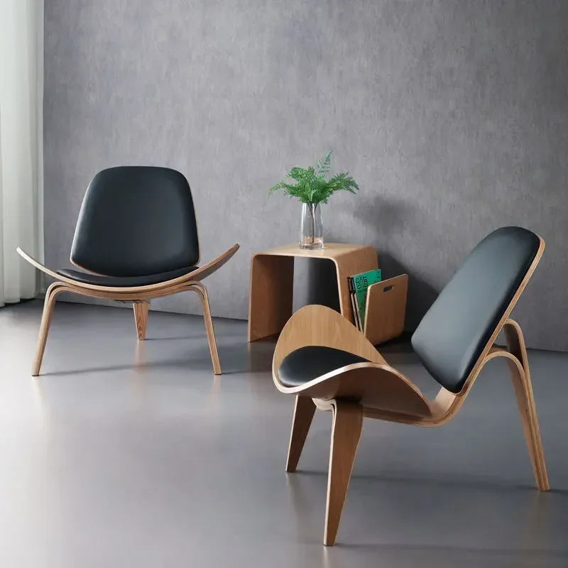 REPRODUCTION เก้าอี้ Wegner Shell, ห้องนอนและห้องนั่งเล่นเก้าอี้สํานักงาน, เก้าอี้โซฟาพักผ่อน, เฟอร์นิเจอร์ออกแบบศิลปะย้อนยุคเดนมาร์ก