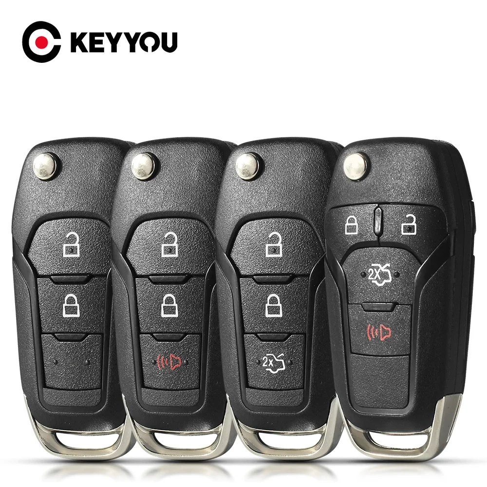 Чехол для автомобильного ключа KEYYOU для Ford F150 F250 F350 Explorer Ranger KA Fiesta Mondeo Focus Everest Edge Kuga Escort HU101 Blade