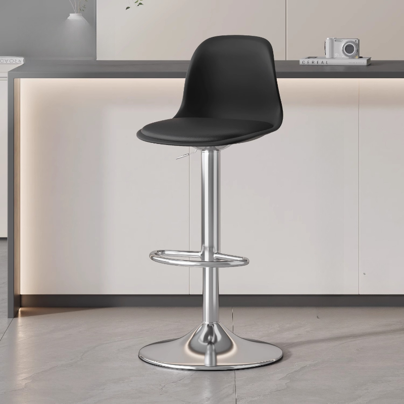Taburetes de Bar grises minimalistas únicos, taburetes de Bar de cocina italianos ajustables giratorios, muebles resistentes de diseño Sgabello Cucina Alto