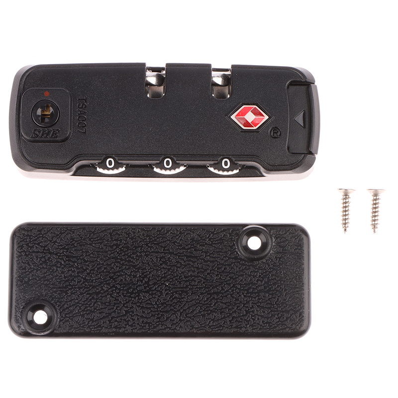 荷物用南京錠,3桁セット,コードロック,盗難防止ロック,黒