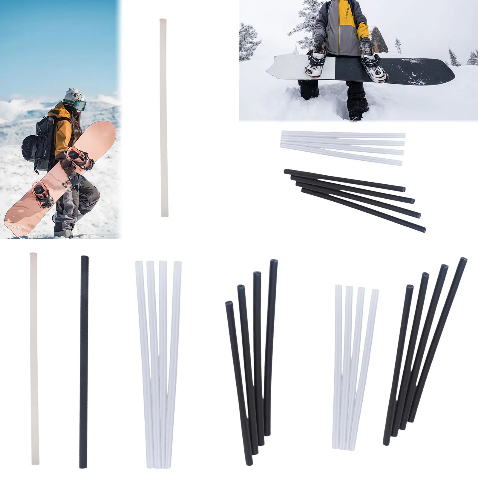 1-8 szt. Zestaw naprawczy do snowboardu Podstawa snowboardowa Naprawa świecy Wosk narciarski Naprawa snowboardu Sprzęt tuningowy do sportów zimowych