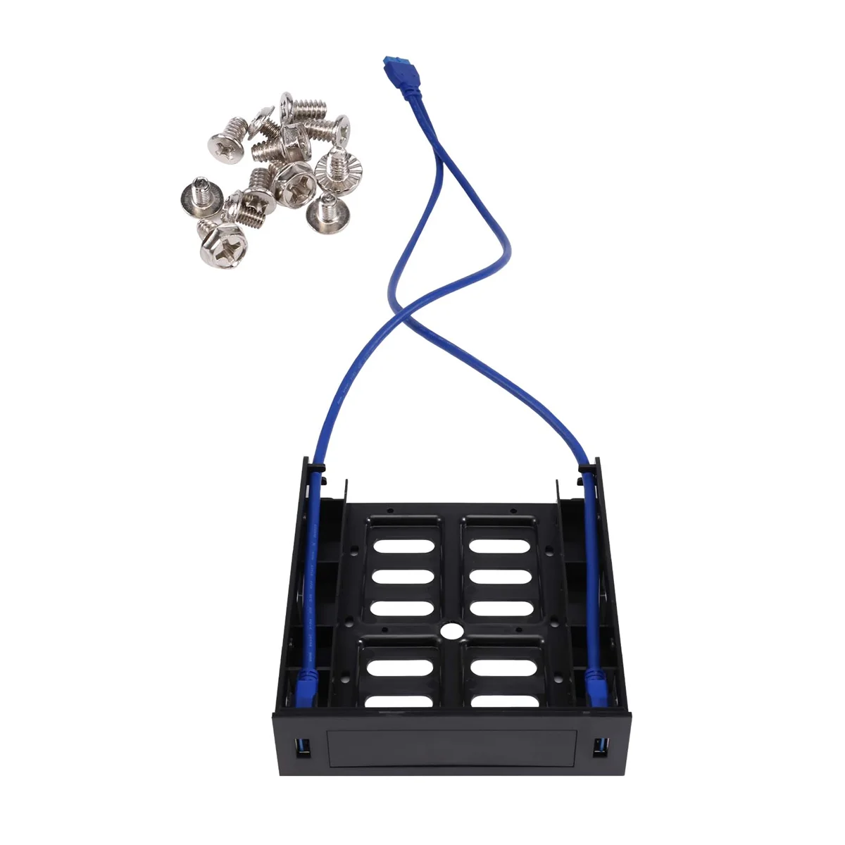 2 x USB 3,0 Frontplatte mit 3,5 Zoll Gerät/Festplatte oder 2,5 Zoll SSD/HDD auf 5,25 Diskette zu optischem Laufwerk Bay Tray Halterung
