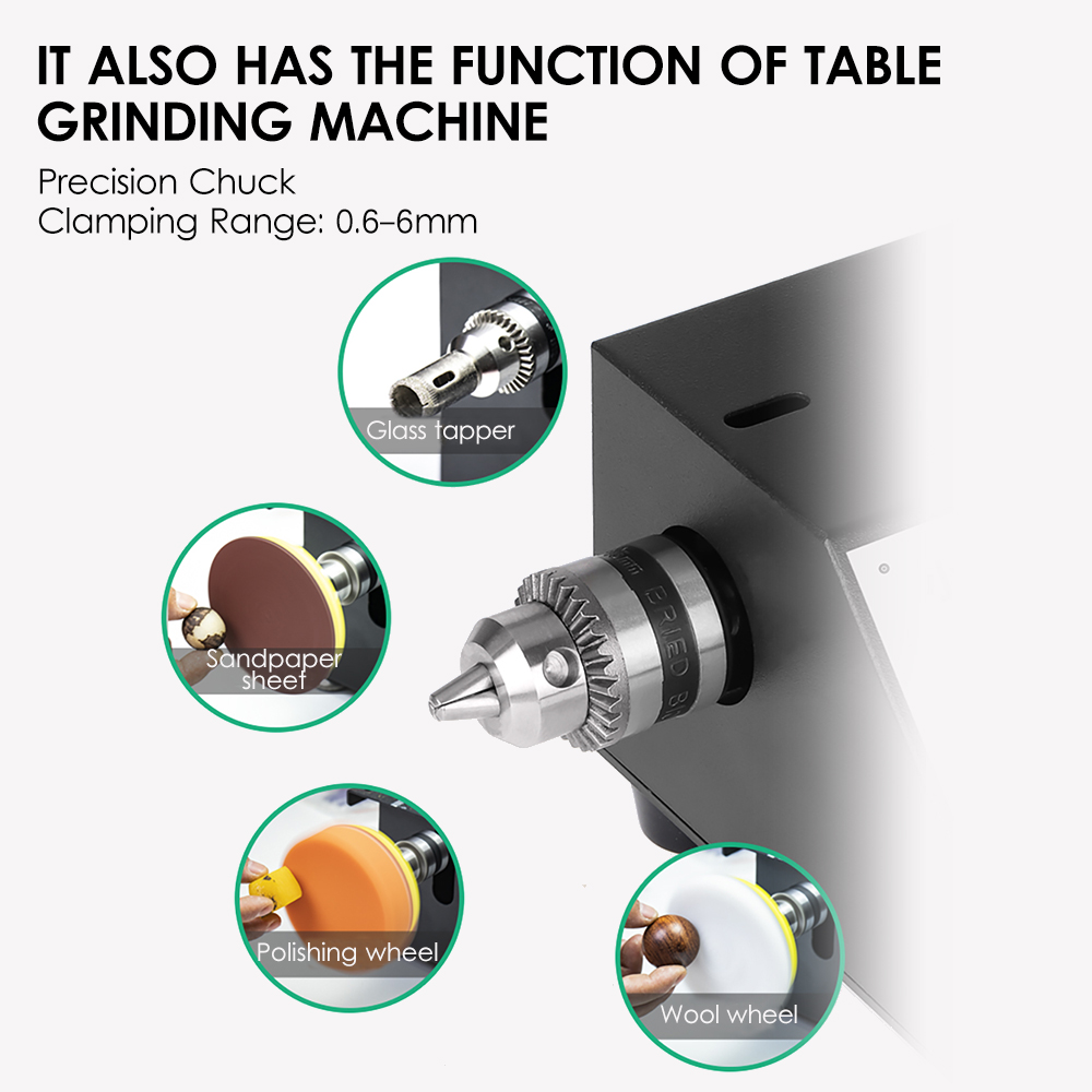 350w/250w mini lixadeira elétrica lixar polimento máquina de moagem 775 motor stepless velocidade multifuncional conjunto de ferramentas moagem