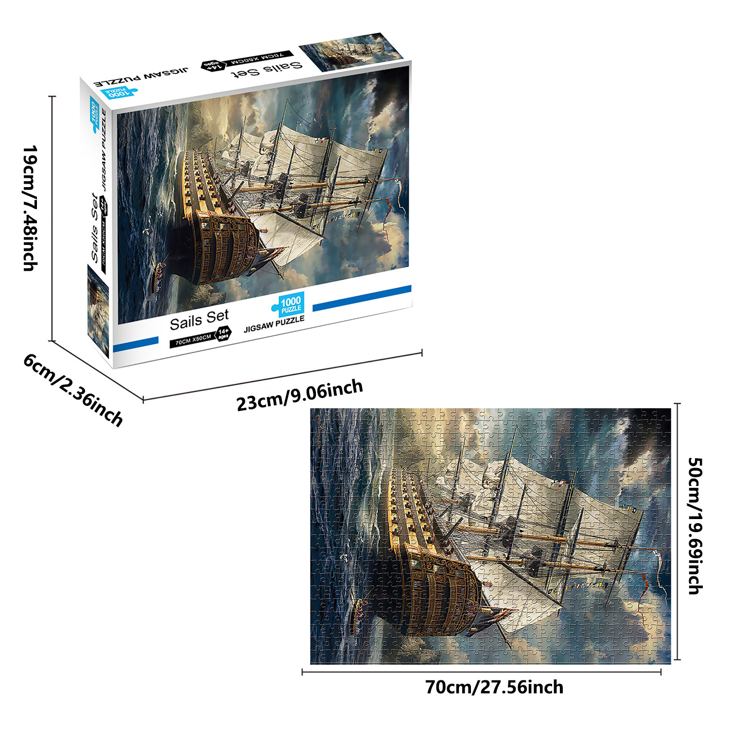 1000ピース帆セットジグソーパズル家の装飾大人のパズルゲーム家族楽しいフロアパズル子供のための教育玩具