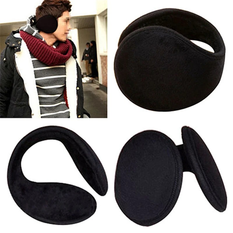 Unisex nuevo estilo de los hombres orejeras negras invierno orejeras banda más cálida agarre Earlap regalo 94DL Envío Directo 2024 caliente