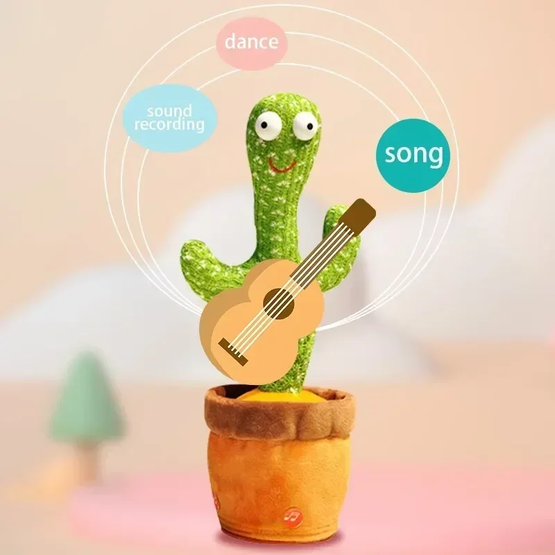 Intelligent Interactief Leren Cactusmuziekspeelgoed Brengt Leuke Liedjes En Dansen, Kindereducatie Stemspeelgoed Stemwisselaar