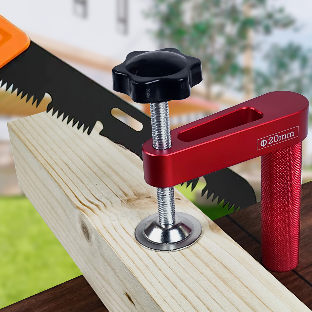 Abrazadera con orificio para perro, 19mm/20mm, banco de carpintería, abrazadera para perro, Clip fijo de escritorio de aleación de aluminio, abrazaderas de sujeción, 1 ud./2 uds.