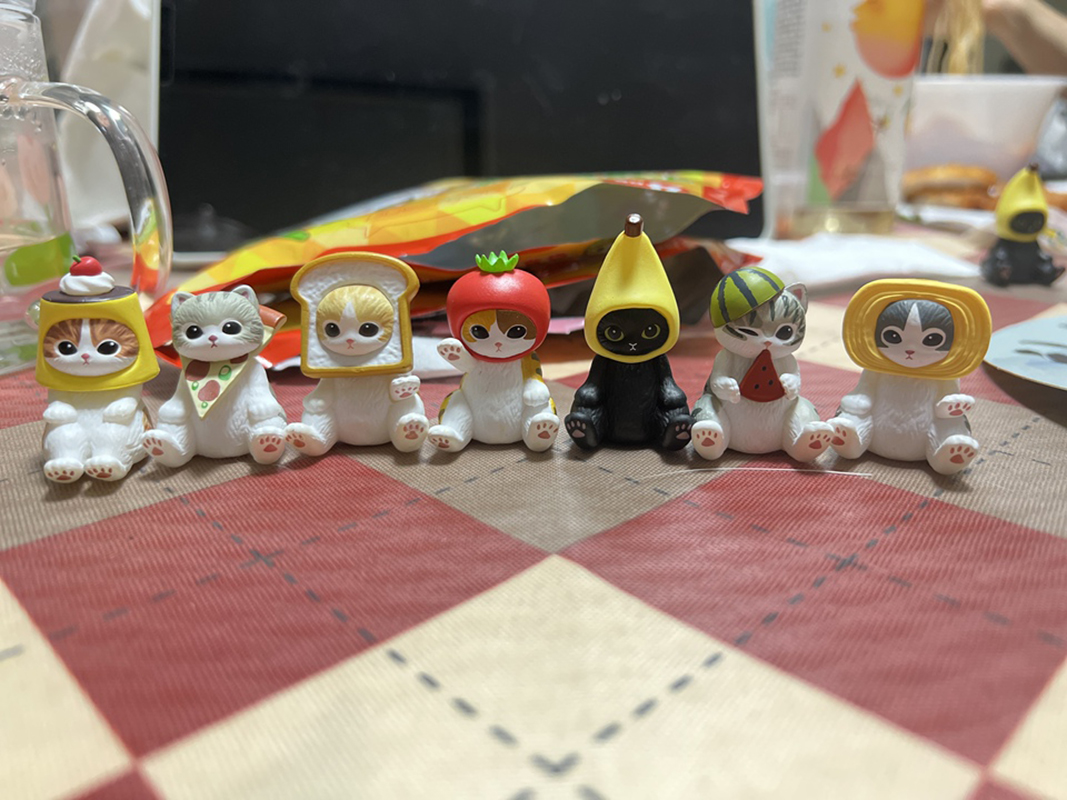 本物の Mofusand ミニブラインドバッグおもちゃ第 2 世代かわいい奇譚フライドエビサメ猫の装飾品ブラインドボックス飾りおもちゃ子供ギフト