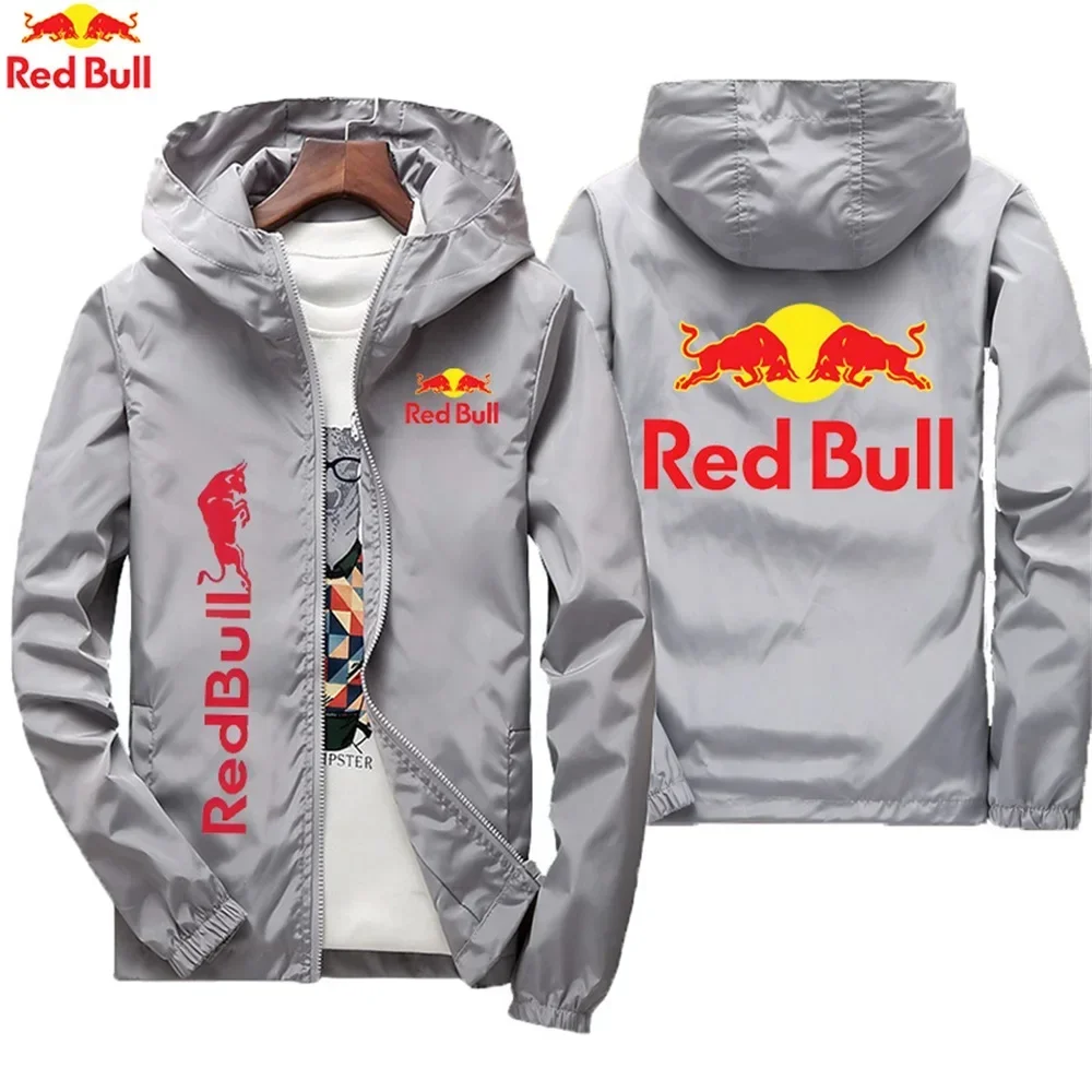 Nova jaqueta esportiva elegante da Red Bull com tecido de bicicleta confortável e combinação de ciclismo ao ar livre com zíper moderno