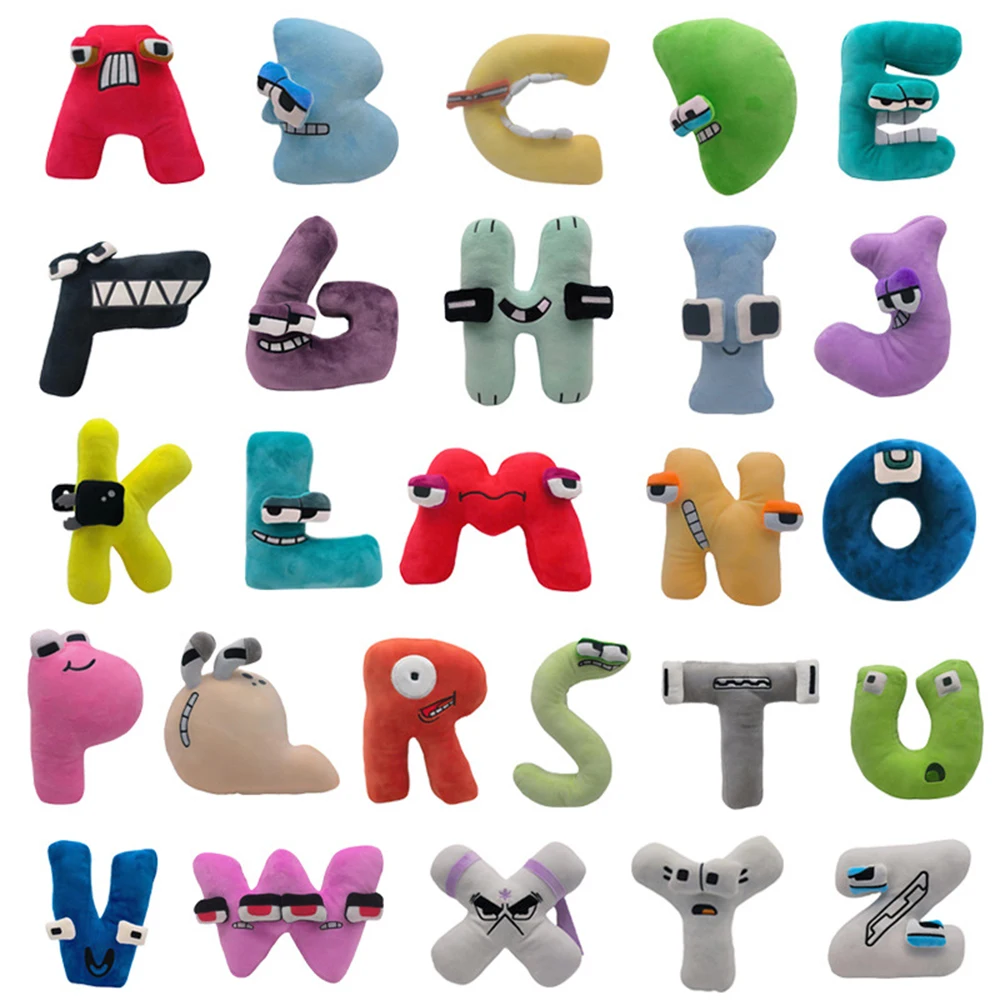 26 stücke Alphabet Lore Plüsch Englisch Brief Stofftier Plushie Puppe Spielzeug Geschenk Für Kinder Kinder Pädagogische Weihnachten Geschenke