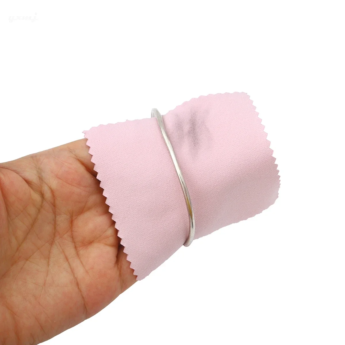 50 unidades/pacote pano de limpeza de jóias 8cm x 8cm cor rosa pano de limpeza de jóias ferramentas de jóias fazendo suprimentos