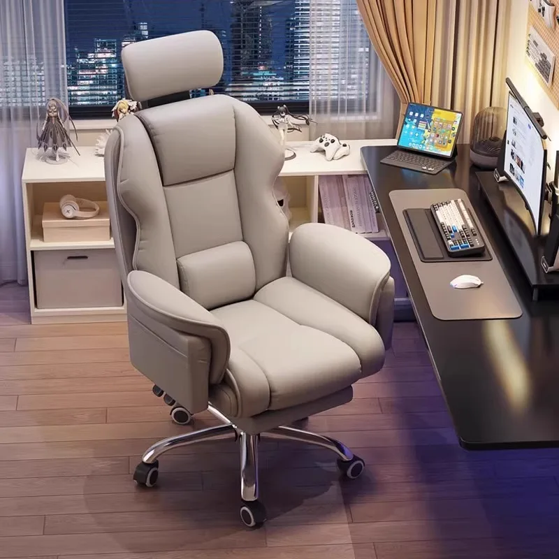 Cómoda silla de ordenador para sentarse, silla de oficina reclinable y ajustable, silla ergonómica para juegos de ocio, muebles de oficina