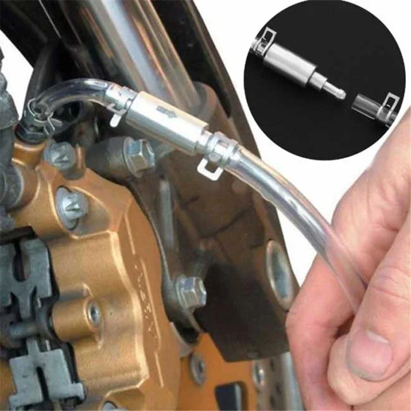 Manguera de purga de freno de embrague de coche, embrague hidráulico, tubo de válvula unidireccional, herramienta de purga, Kit adaptador de repuesto, accesorios para automóviles