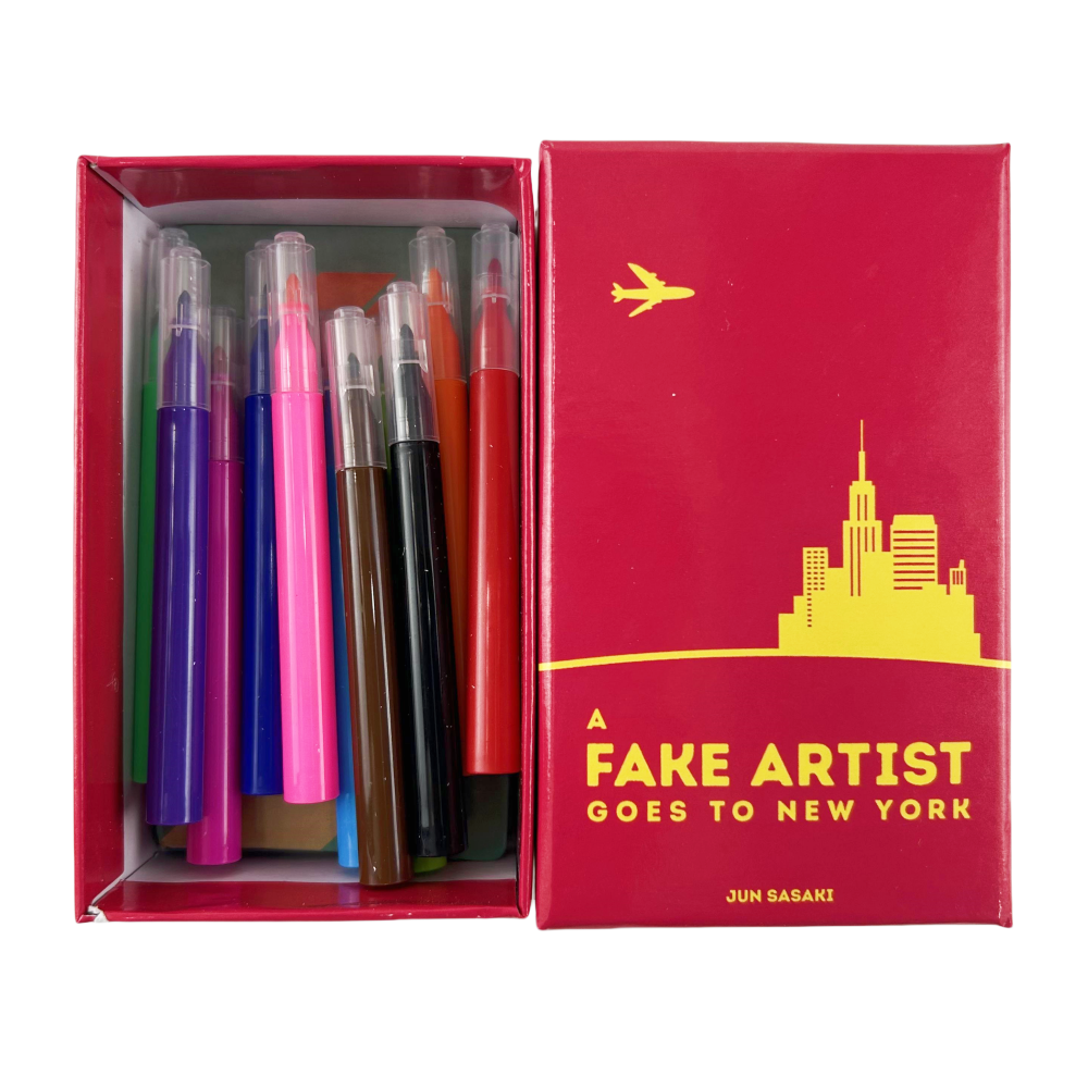 1-box partyspellen Een nep-artiest gaat naar New York-kaartspel Creatief feestbordspeldek voor groepen