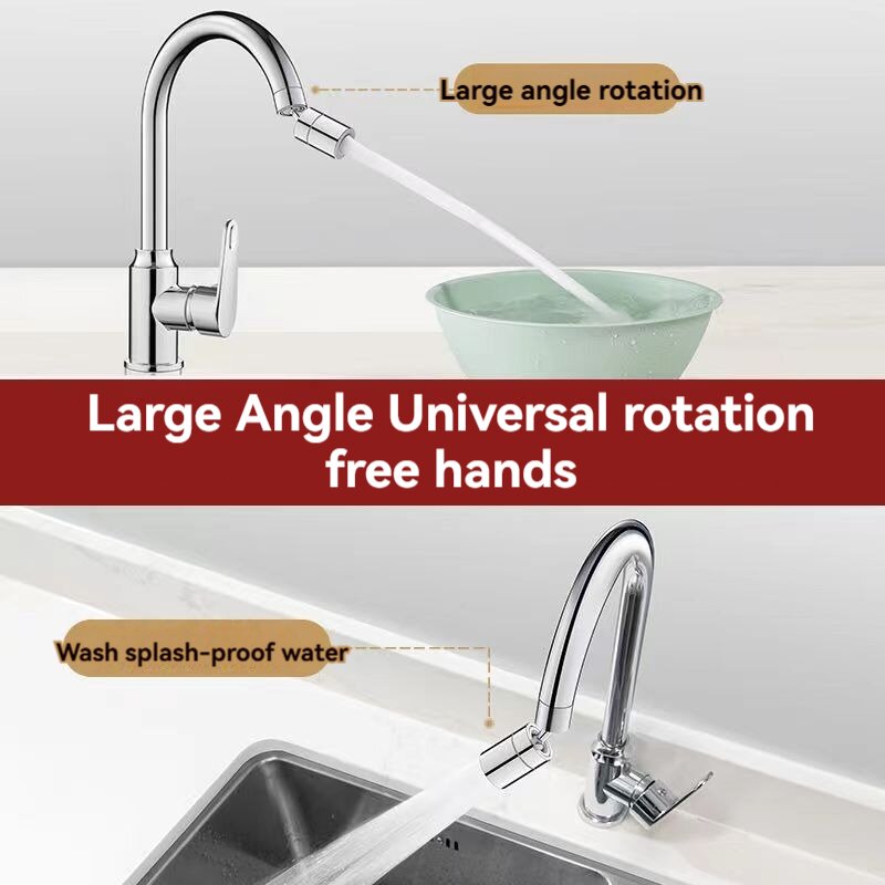 Bathroom wash basin universal faucet anti-splash nozzle can be rotated bathroom washing extension blister
