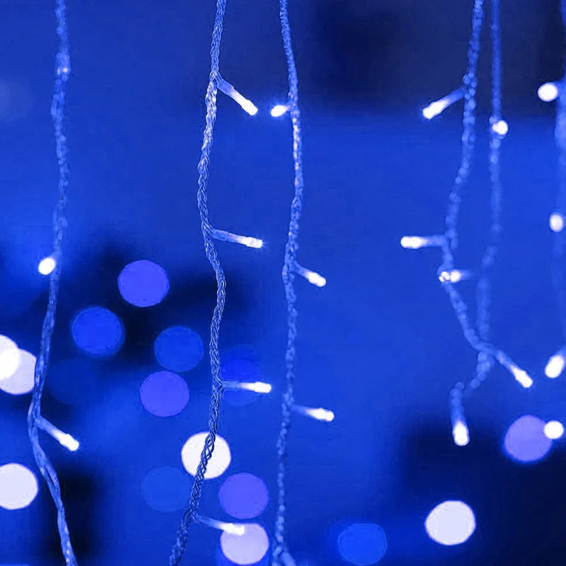 5 メートル LED カーテンつららストリングライトクリスマスガーランドフェイライトドループ 0.4-0.6 メートルクリスマスガーデンストリート屋外装飾照明