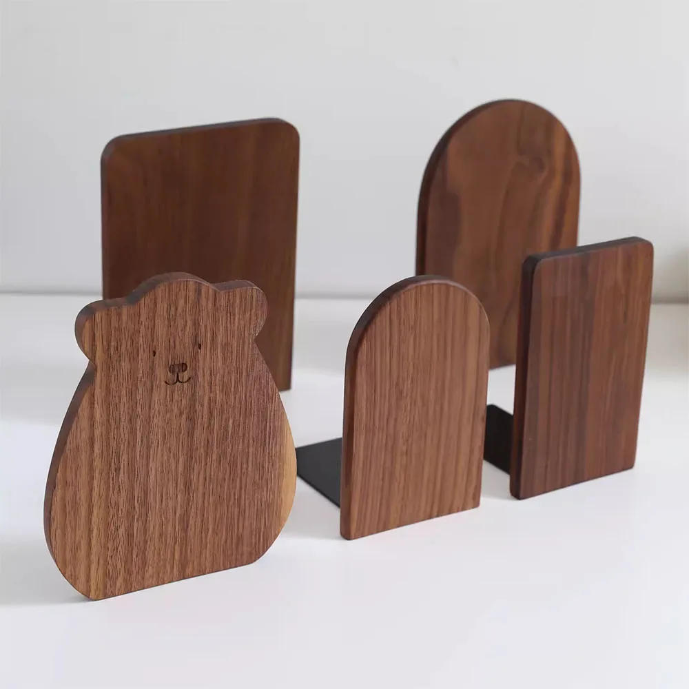 Thiên Nhiên Bằng Gỗ Để Bàn Bookends Sách Tổ Chức Văn Phòng Của Nhà Bookends Sách Kết Thúc Chân Đỡ Kệ Bookrack