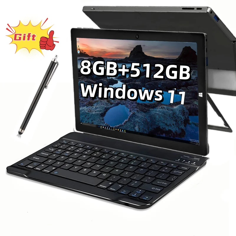 11.6 POLEGADAS 8GB RAM 512GB eMMC ROM WINDOWS 11 TABLET PC PAD1162 Intel Celeron N4100 CPU 1920x1080 Pixel WIFI Tipo C