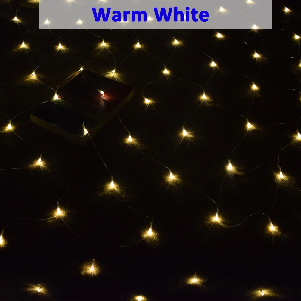 LED Netto Verlichting String Warm Wit Blauw Veelkleurig Buiten 220V 110V Kerst Tuin Vakantie Home Decor Bruiloft Feest Fee