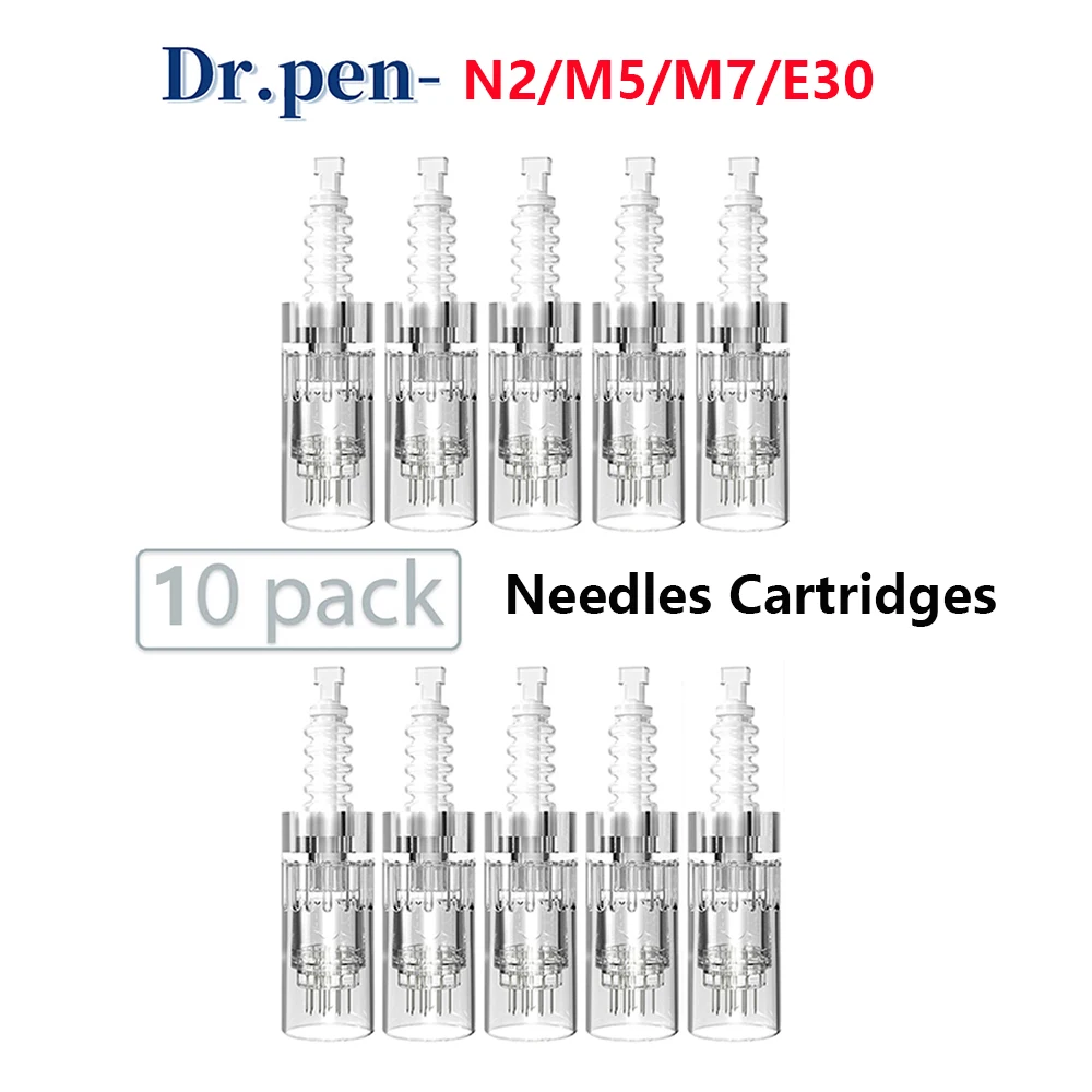 Dr.pen Ultima N2/M5/M7/E30ตลับเข็ม-Ekai ปากกาแต้มสิวดั้งเดิม N2 M5 M7อะไหล่เปลี่ยน E30 (10ชิ้น)