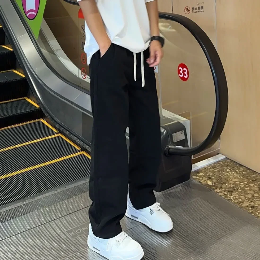 Pantalones vaqueros elásticos de calle para hombre, pantalones Cargo de mezclilla, Color sólido lavado, multibolsillos, pantalones informales de cintura media, pantalones ajustados para uso diario