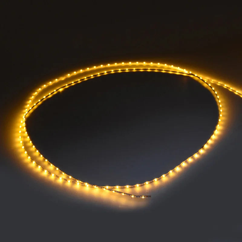 DIY 라이트 벨트 수제 야간 비행 모델 DIY 라이트 벨트 뒷면 접착제 3V 초강력 1.5MM 초미세 소프트 Led 라이트 바 1 미터