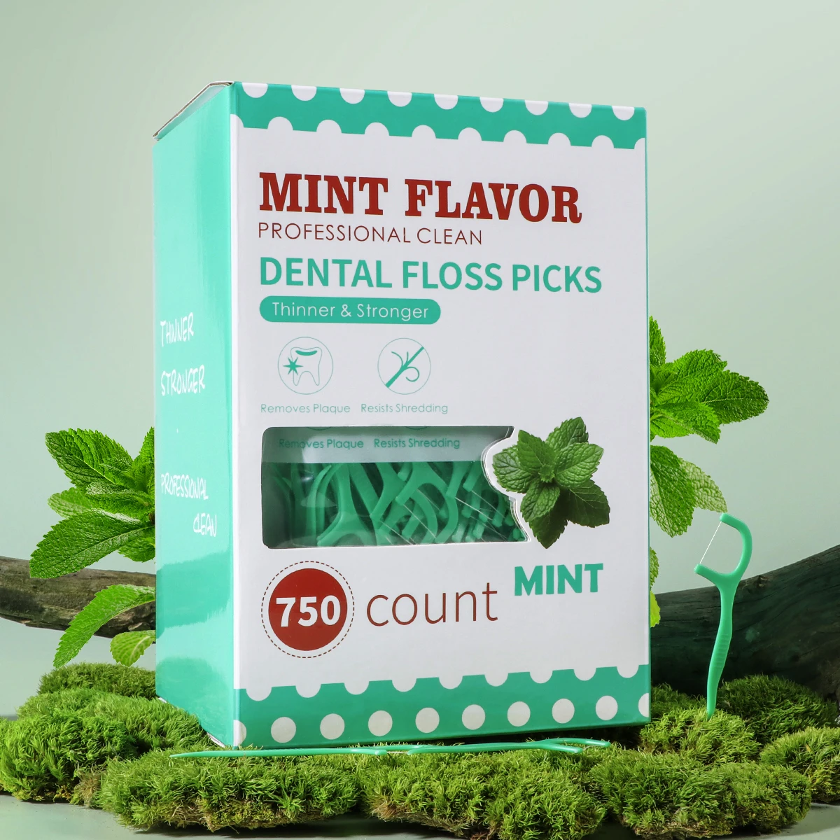 Barra de hilo dental de menta, barra de hilo dental desechable portátil para el cuidado del hogar, cuidado bucal, limpieza profunda, limpieza interdental