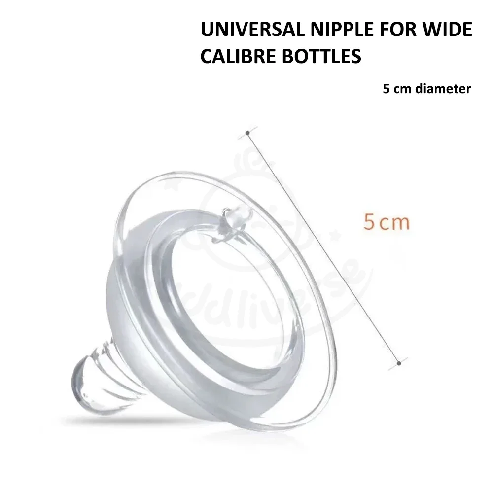 7 Universal-Ersatznippel für Babyflaschen, mehrere Kaliberoptionen, lebensmittelechtes Silikonmaterial, frei von Bisphenol A
