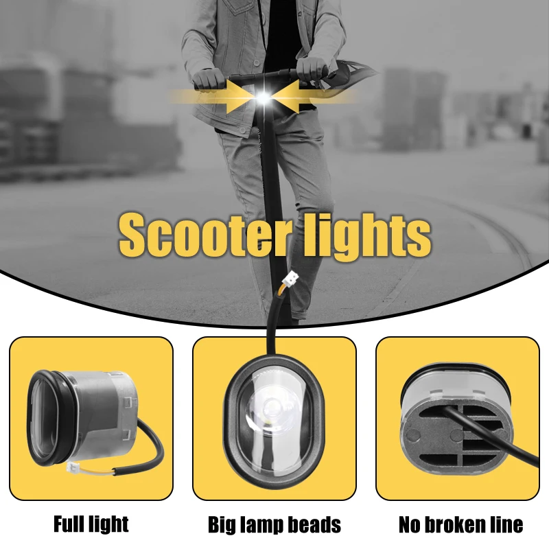 Front Lampe Scheinwerfer Für Ninebot Es1 Es2 ES3 Es4 MAX G30 G30D Elektrische Roller Led Licht KickScooter Teile