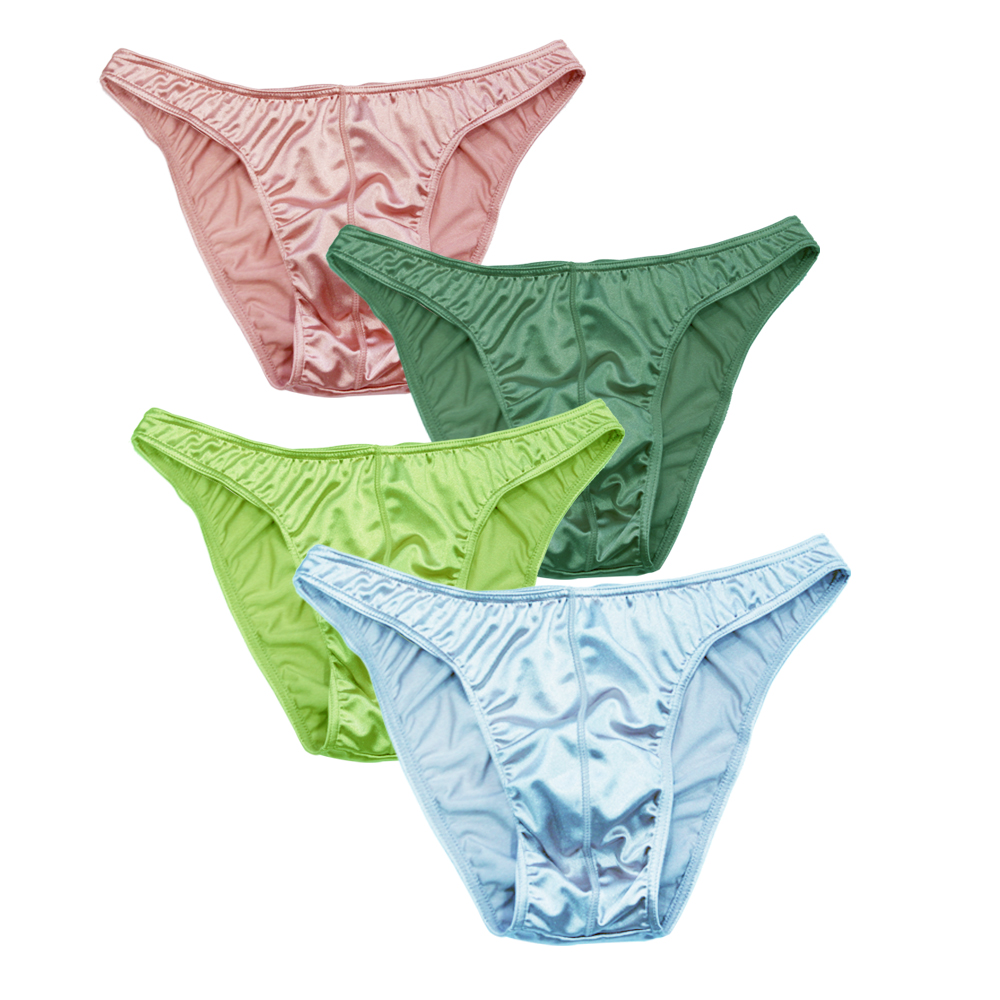 กางเกงชั้นในผู้ชายคู่ชุดชั้นในผู้ชายขนาดใหญ่กางเกงเกย์เซ็กซี่กางเกงขาสั้นคุณภาพสูงกางเกงซาติน Silky Multicolor