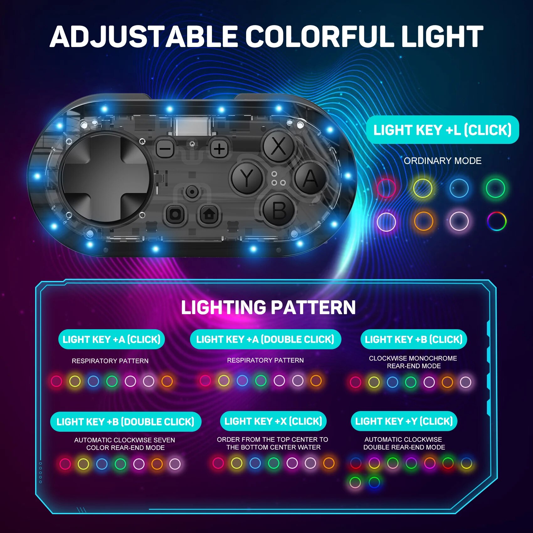 Linyuvo-スイッチ用のミニワイヤレスキーチェーン,ライト,oled,pc,android,macos,LEDライト付き,ks54