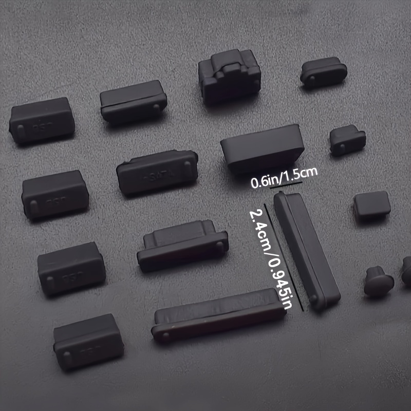 16pcs Notebook Universal Dust Plug, Suitable For Xiaomi, Notebook Dust Plug USB HDTV DP Plug