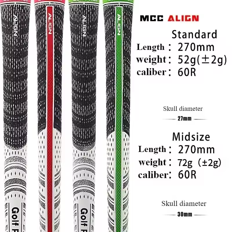 ด้ามจับไม้กอล์ฟ MCC 1-10 ชิ้น, ทำจากยางและเส้นด้ายฝ้าย, สำหรับไม้เหล็กและไม้, ด้ามจับกอล์ฟมาตรฐาน STD ป้องกันการลื่น