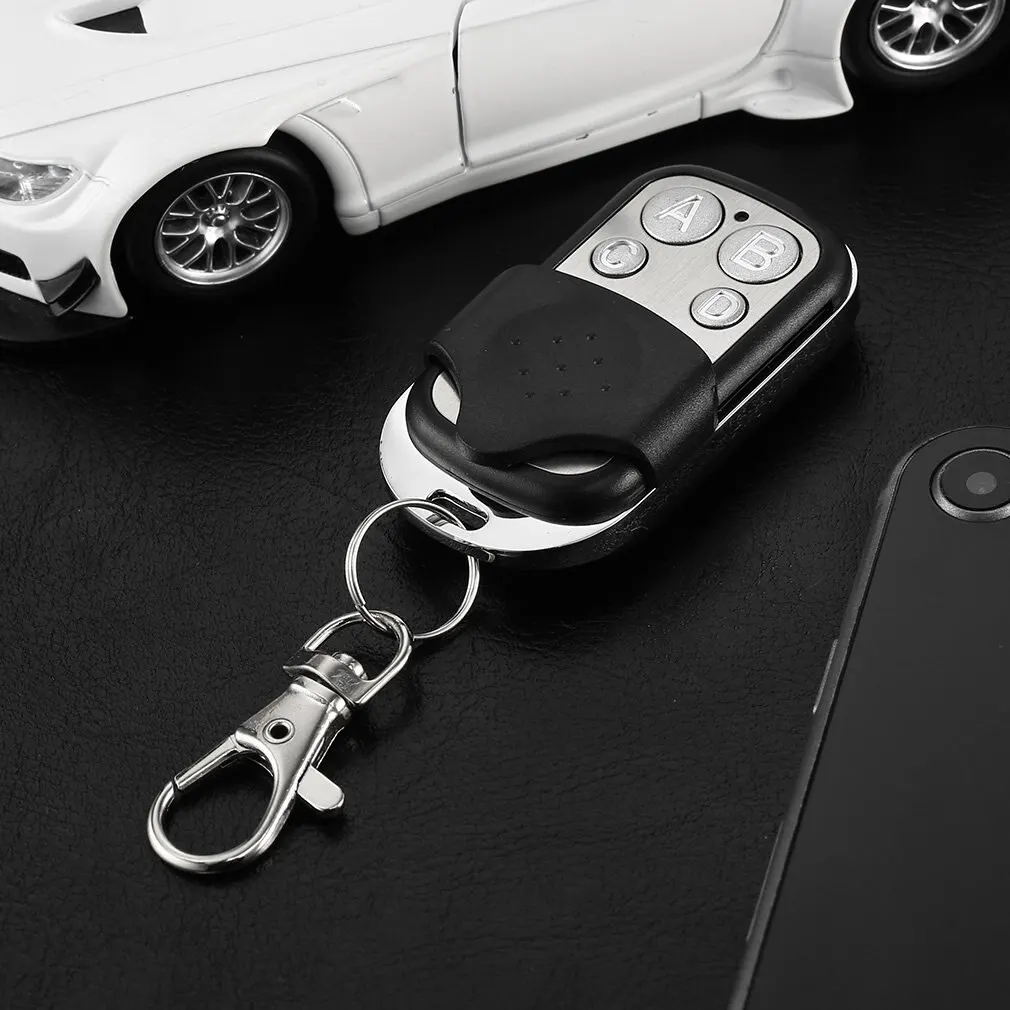 Garage Door Opener Remote Metal Push Button Remote Control Transmitter ABCD / Lock Unlock 4Button 433MHz Universal 4 Buttons