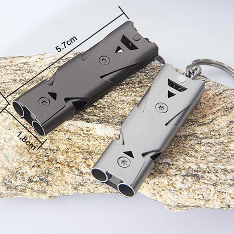 1PCs Tragbare Pfeife Anhänger Schlüsselbund Hohe Dezibel Outdoor Survival Notfall Camping Werkzeug