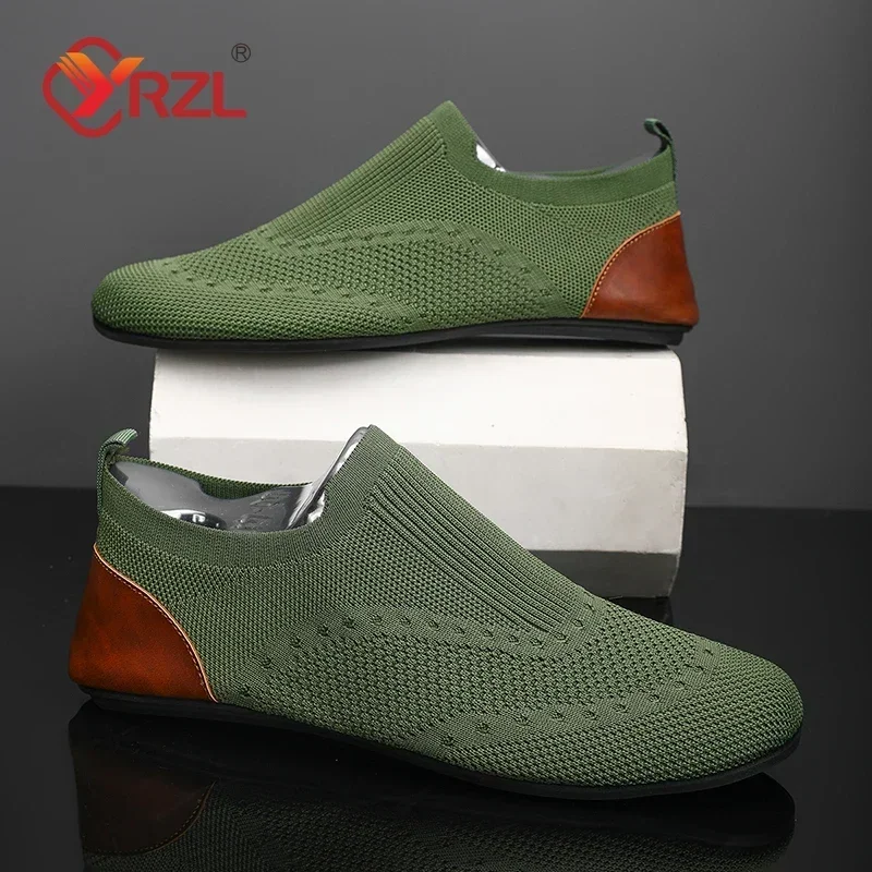 YRZL Loafer Männer Weiche Fahren Mokassins Hohe Qualität Wohnungen Männlichen Wanderschuhe Atmungsaktives Mesh Casual Loafer Slip auf Herren Schuhe