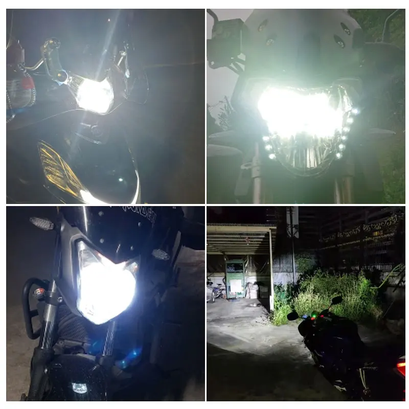 1 шт. для Yamaha MT07 MT03 MT09 мотоцикла H4 H1S 9003 светодиодные фары Hi/Lo лампы 4800LM 6000K белый CANbus супер яркий