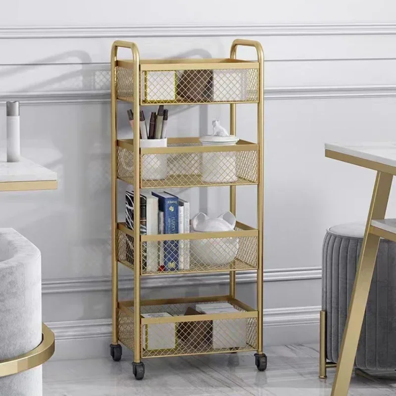 Carrello da barbiere Carrello portaoggetti con ruote Mobili ausiliari per bellezza Parrucchiere Stazione di rotolamento Portaoggetti portatile per salone
