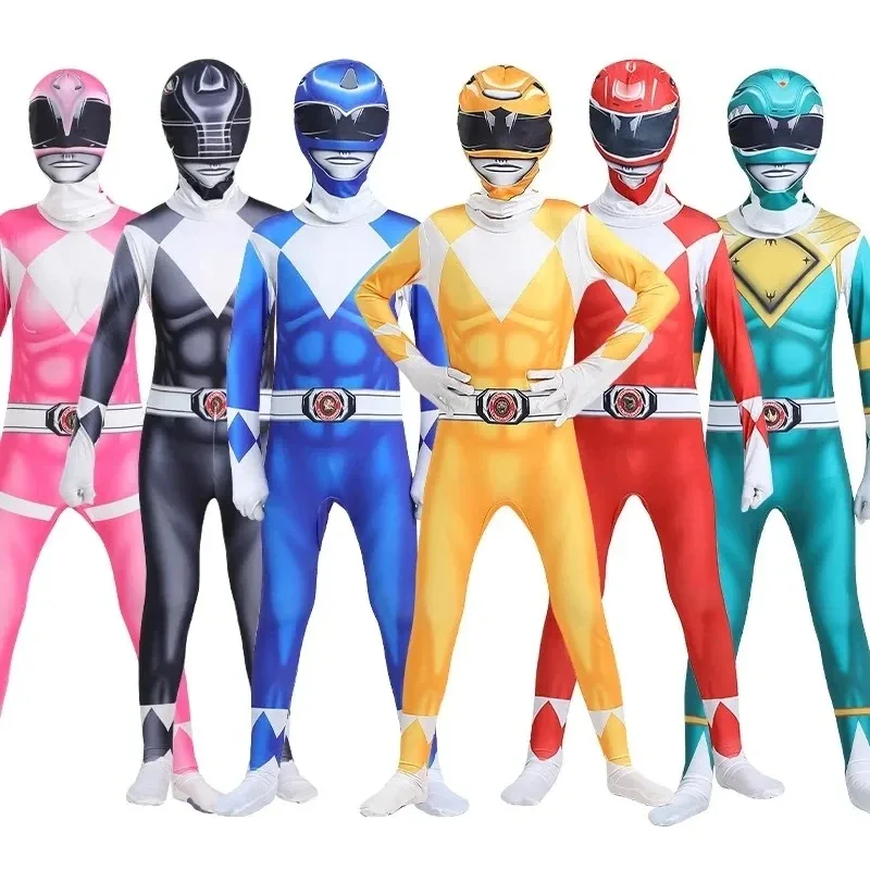 Adulto Morpher Supereroe Samurai Sentai Shinkenger Rangers Cosplay Fantasia Costume di Halloween Maschera per Uomo Ragazzo