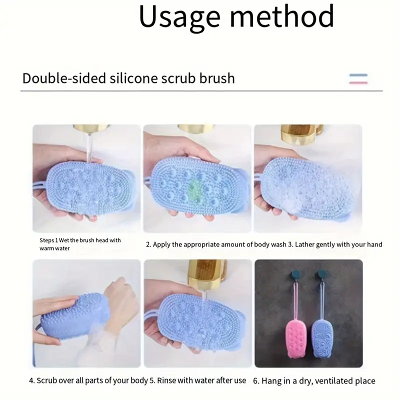 Silikon Blase Pinsel Doppelseitige Peeling Weiche Bad Wäscher Massage Dusche Pinsel Tiefe Körper Haut Massage Reinigung Werkzeuge