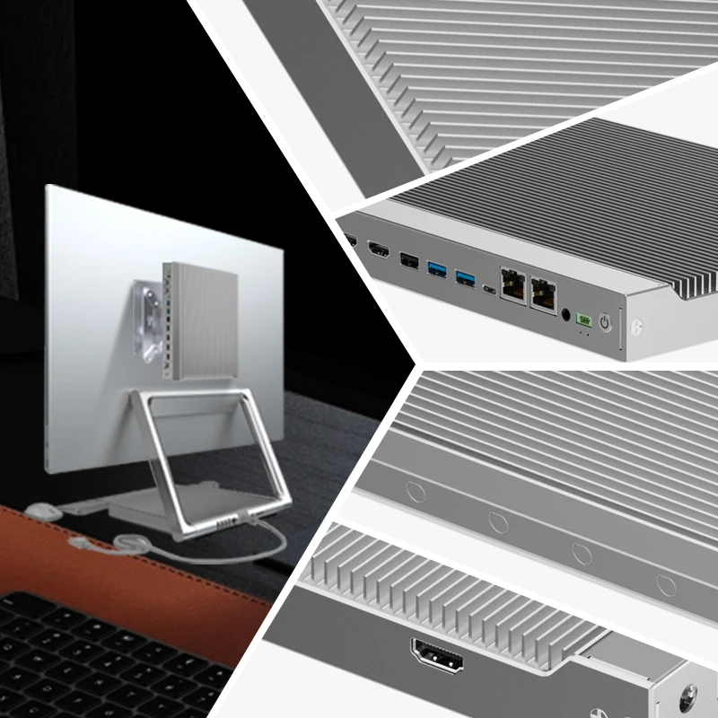 Maxtang SXRL 20 Mini Pc I5 1235u DDR4 32GB 1TB 4HDMI 2LAN Aluminium fanless Pc with Timer Windows 11 Computer  for Industrial