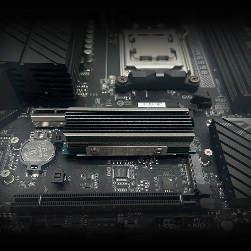 TEUCER M.2 NVMe 2280 SSD koellichaam dubbele koperen buis hoog rendement radiator met dubbelzijdige SSD thermische pad